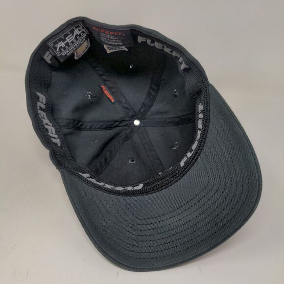 Yupoong FlexFit Men's Fitted Hat Black Size L-XL Embroidered Bell Logo - Picture 6 of 7
